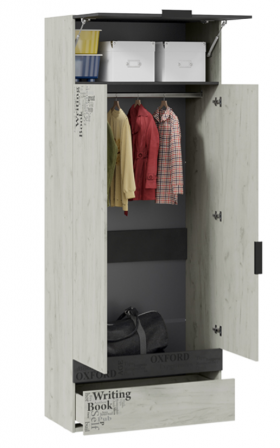 Шкаф комбинированный для одежды «Оксфорд-2» в Тюкалинске - tyukalinsk.katalogmebeli.com | фото 2