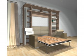 Шкаф-кровать с диваном Каролина в Тюкалинске - tyukalinsk.katalogmebeli.com | фото 3