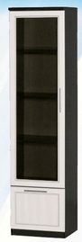 Шкаф средний с ящиком и стеклодверью ДЛЯ ГОСТИНОЙ ШСЯС-450 Венге/Дуб выбеленный в Тюкалинске - tyukalinsk.katalogmebeli.com | фото