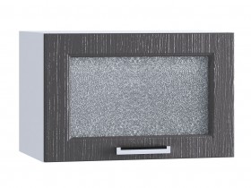 Шкаф верхний горизонтальный со стеклом 500, ШВГС 500 (Клен серый/корпус белый) в Тюкалинске - tyukalinsk.katalogmebeli.com | фото