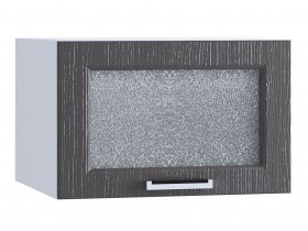 Шкаф верхний горизонтальный со стеклом 510, ШВГС 510 (Клен серый/корпус белый) в Тюкалинске - tyukalinsk.katalogmebeli.com | фото