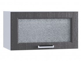 Шкаф верхний горизонтальный со стеклом 600, ШВГС 600 (Клен серый/корпус белый) в Тюкалинске - tyukalinsk.katalogmebeli.com | фото