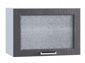 Шкаф верхний горизонтальный со стеклом 609, ШВГС 609 (Клен серый/корпус белый) в Тюкалинске - tyukalinsk.katalogmebeli.com | фото