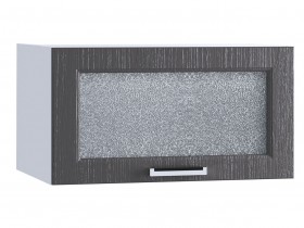 Шкаф верхний горизонтальный со стеклом 610, ШВГС 610 (Клен серый/корпус белый) в Тюкалинске - tyukalinsk.katalogmebeli.com | фото