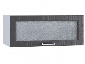 Шкаф верхний горизонтальный со стеклом 810, ШВГС 810 (Клен серый/корпус белый) в Тюкалинске - tyukalinsk.katalogmebeli.com | фото