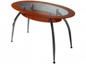 DT 445 стол обеденный, оранжевый 1200*700, ноги крашеные в Тюкалинске - tyukalinsk.katalogmebeli.com | фото 3