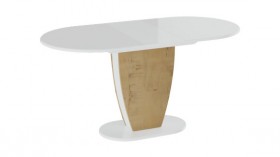 Стол обеденный «Монреаль» Тип 1 (Белый глянец/Бунратти) в Тюкалинске - tyukalinsk.katalogmebeli.com | фото 2