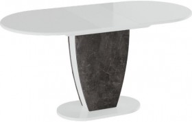 Стол обеденный «Монреаль» Тип 1 (Белый глянец/Моод темный) в Тюкалинске - tyukalinsk.katalogmebeli.com | фото 2
