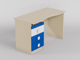 Стол (столешница с выемкой) Скай люкс (Синий/Белый/корпус Клен) в Тюкалинске - tyukalinsk.katalogmebeli.com | фото 1