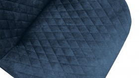 Стул «Оливер» К1С Черный муар/Микровелюр Wellmart Blue в Тюкалинске - tyukalinsk.katalogmebeli.com | фото 3