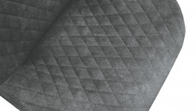 Стул «Оливер» К1С Черный муар/Микровелюр Wellmart Graphite в Тюкалинске - tyukalinsk.katalogmebeli.com | фото 3