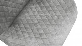 Стул «Оливер» К1С Черный муар/Микровелюр Wellmart Silver в Тюкалинске - tyukalinsk.katalogmebeli.com | фото 3