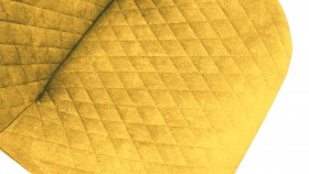 Стул «Оливер» К1С Черный муар/Микровелюр Wellmart Yellow в Тюкалинске - tyukalinsk.katalogmebeli.com | фото 3