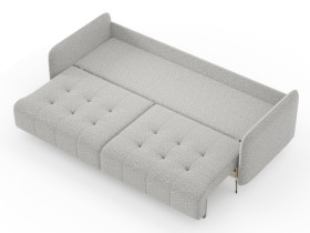 Валериан диван трёхместный прямой Светло-серый, ткань RICO FLEX 108 в Тюкалинске - tyukalinsk.katalogmebeli.com | фото 2