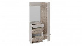 Шкаф для одежды «Нуар» тип 1 Фон серый/Дуб сонома в Тюкалинске - tyukalinsk.katalogmebeli.com | фото 3