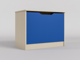 Ящик для игрушек Скай (Синий/корпус Клен) в Тюкалинске - tyukalinsk.katalogmebeli.com | фото